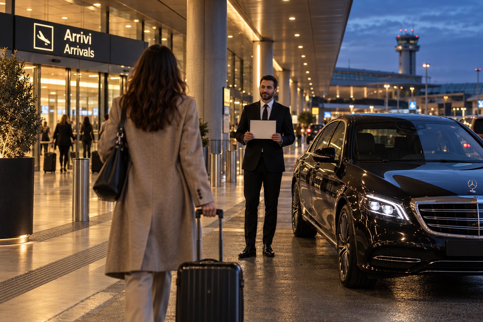 الرحلة والوصول إلى صالة Malpensa
