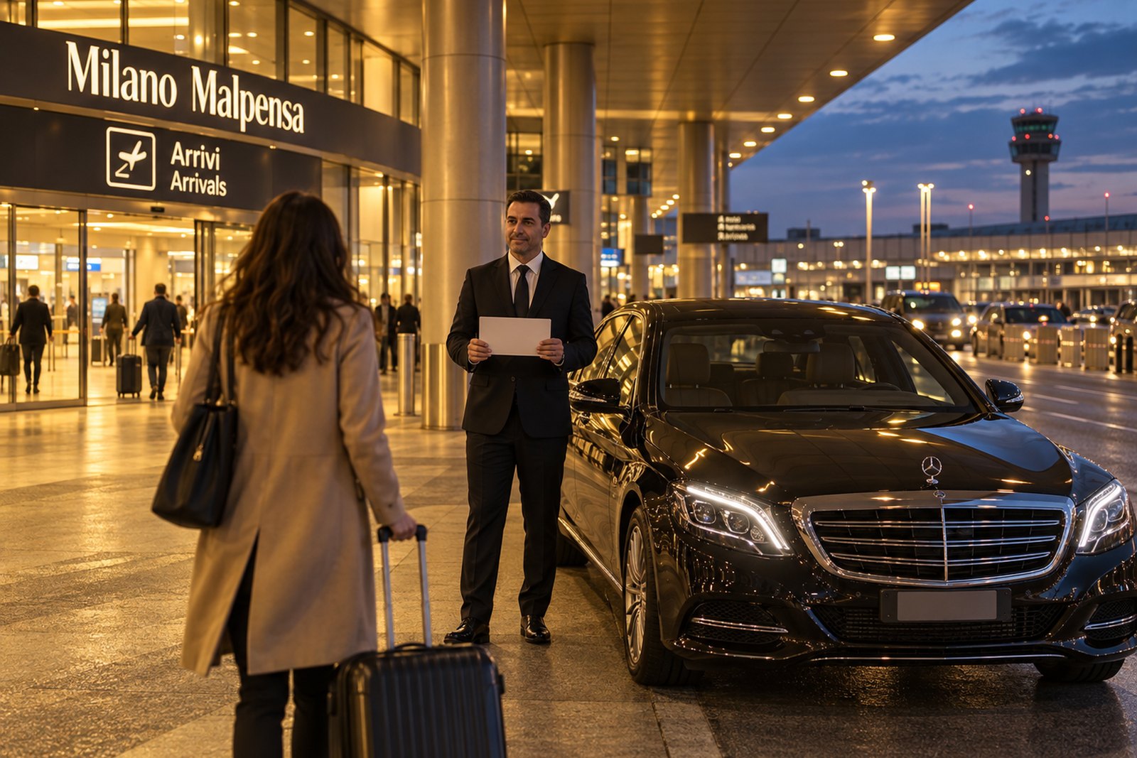 Le trajet et l'arrivée au terminal de Malpensa