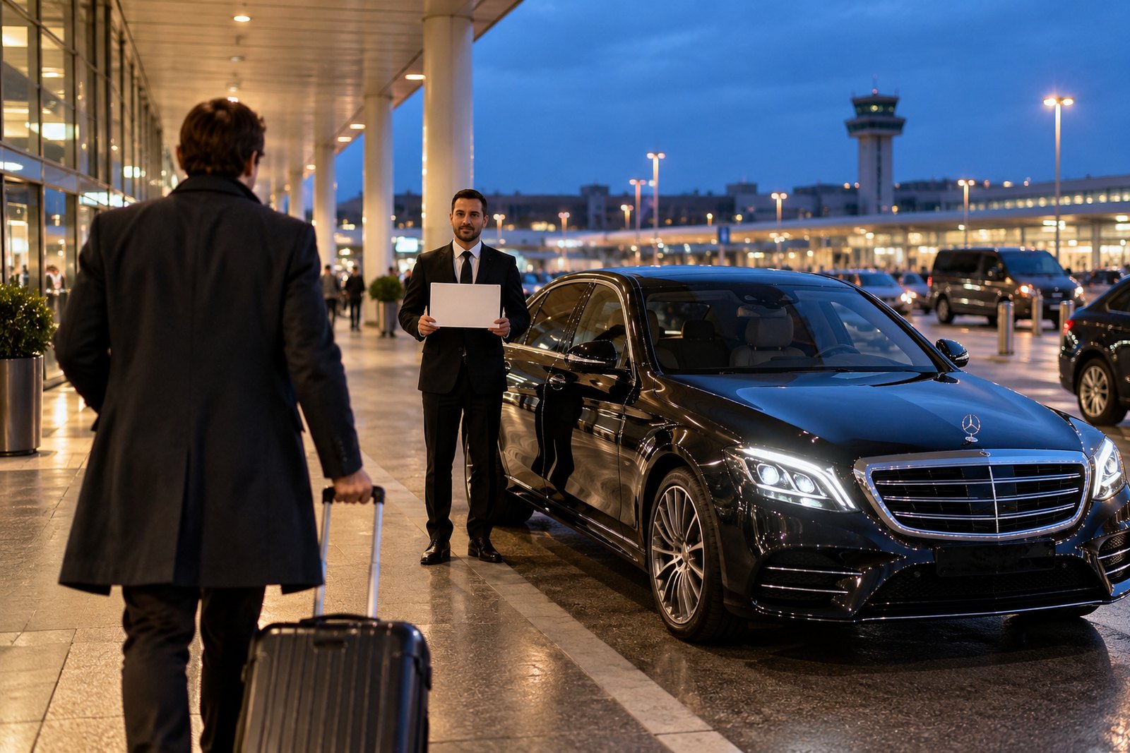 Die Fahrt und die Ankunft am Terminal des Bergamo Orio al Serio Die Fahrt und die Ankunft am Terminal des Bergamo Orio al Serio