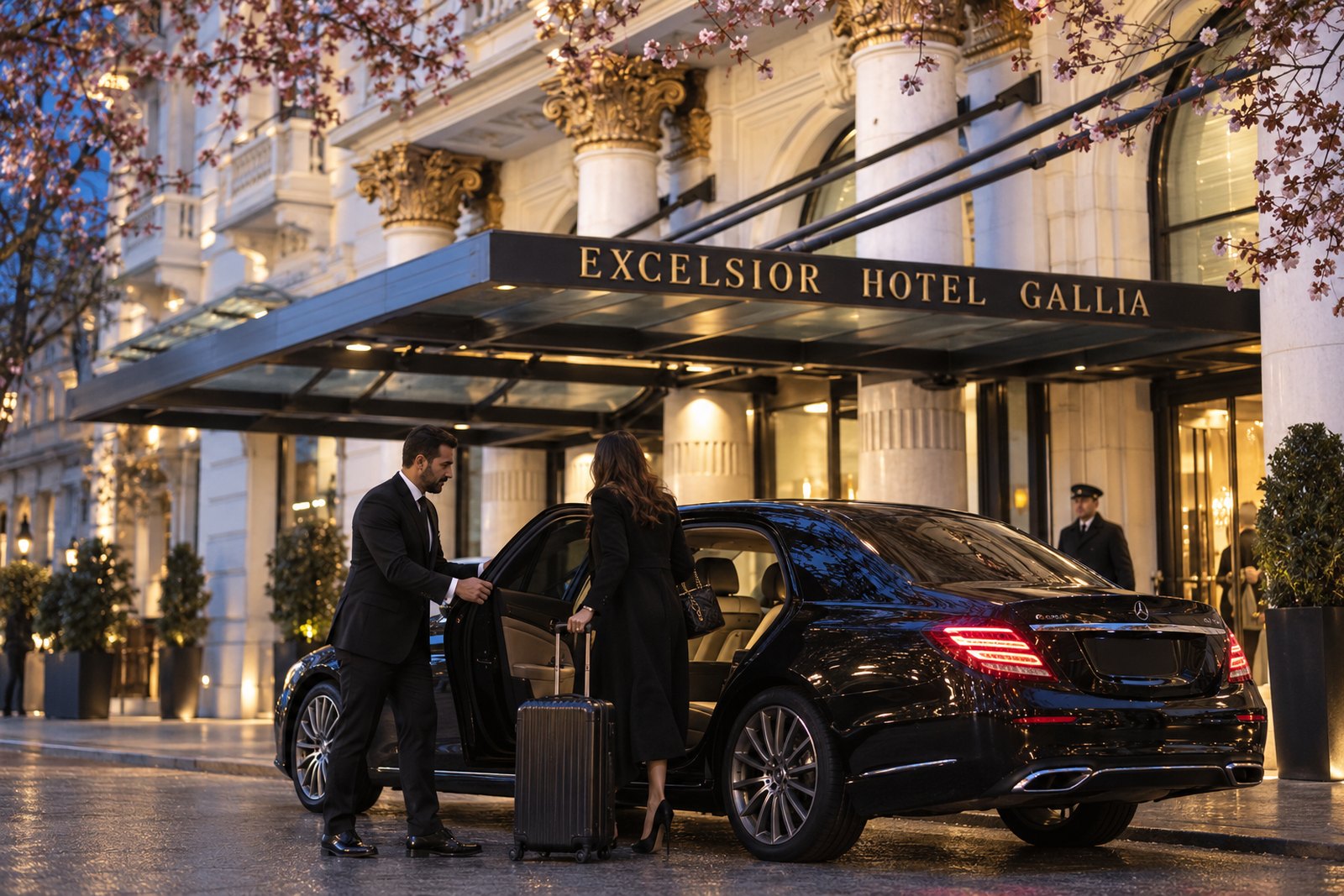 Het ophalen bij het hotel: van de deur naar de auto