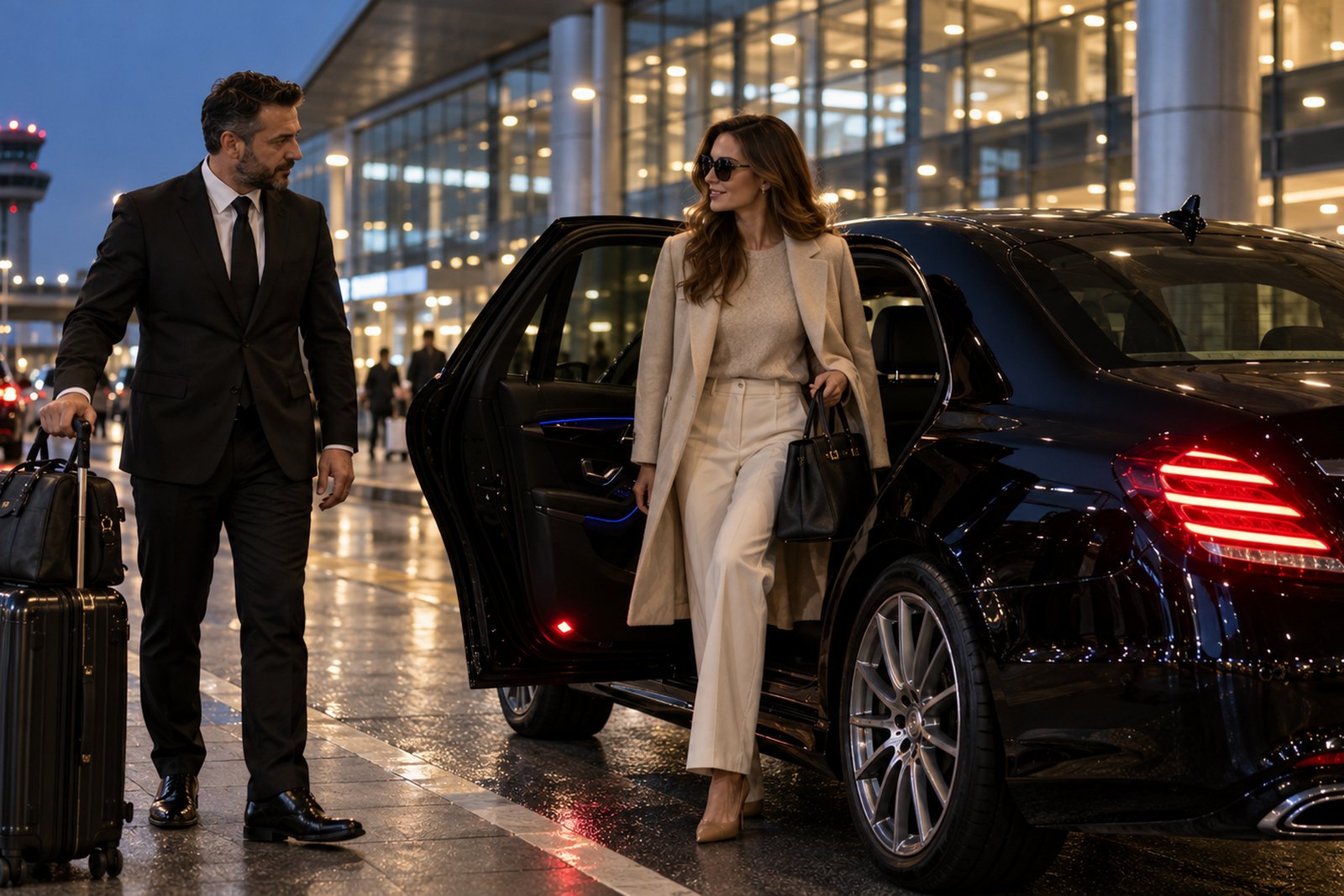 Le trajet et l'arrivée au terminal de Linate