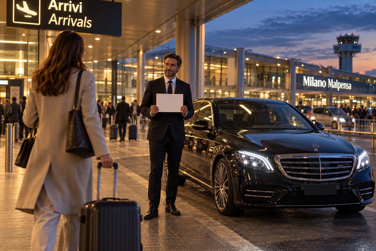 Przejazd i przylot na terminal lotniska Malpensa Przejazd i przylot na terminal lotniska Malpensa