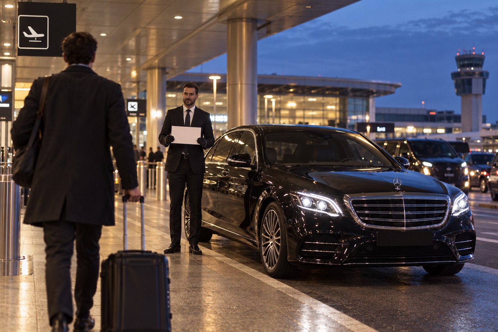 De rit en de aankomst in de terminal van Linate