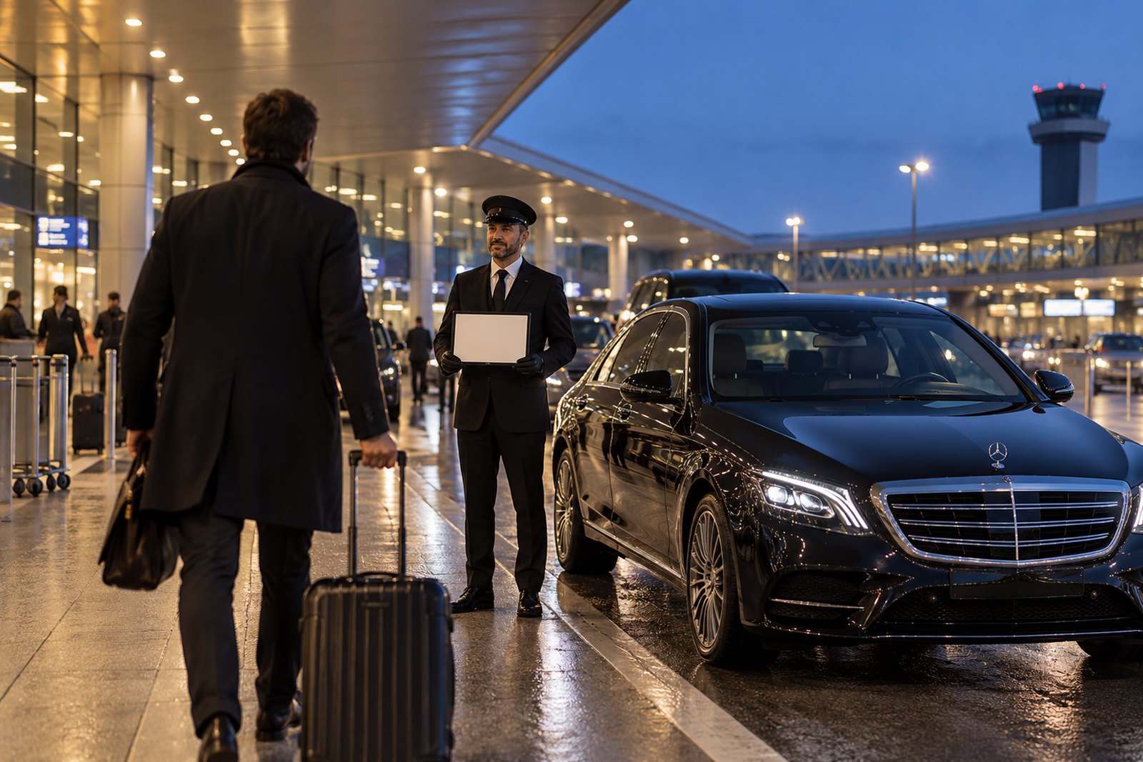 Le trajet jusqu'à la porte de l'hôtel